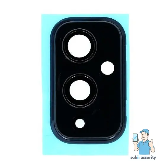 Camera Lens Glass with Frame for OnePlus 9 Black thumbnail